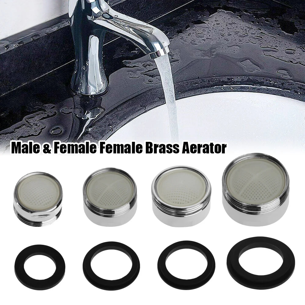 ShowerEase Water Saving Tap Aerator – Chrome Finish, Brass Nozzle, 18-28mm