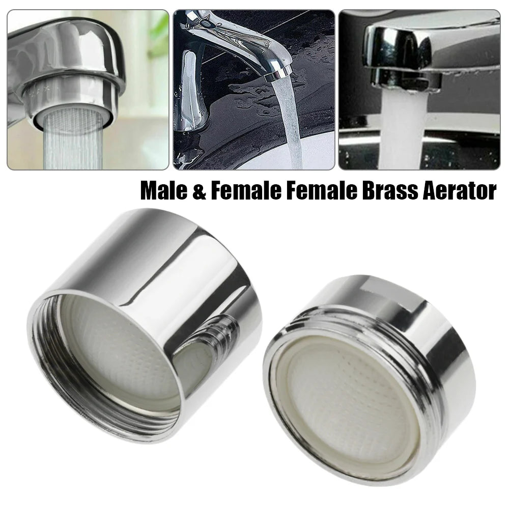 ShowerEase Water Saving Tap Aerator – Chrome Finish, Brass Nozzle, 18-28mm