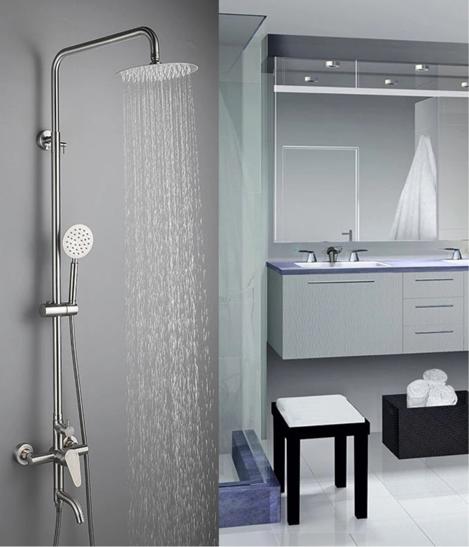 ShowerEase Stainless Steel Shower Faucet