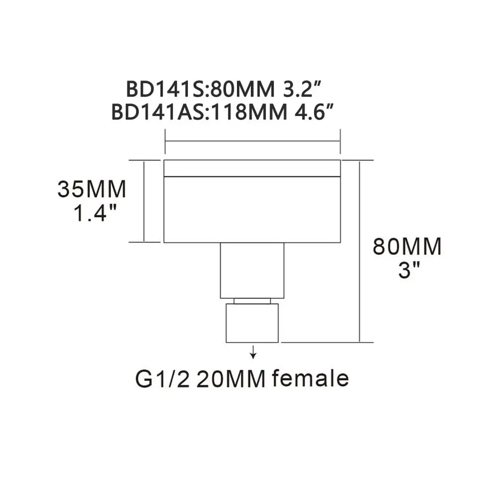ShowerEase Stainless Steel Fixed / Handled Shower Head