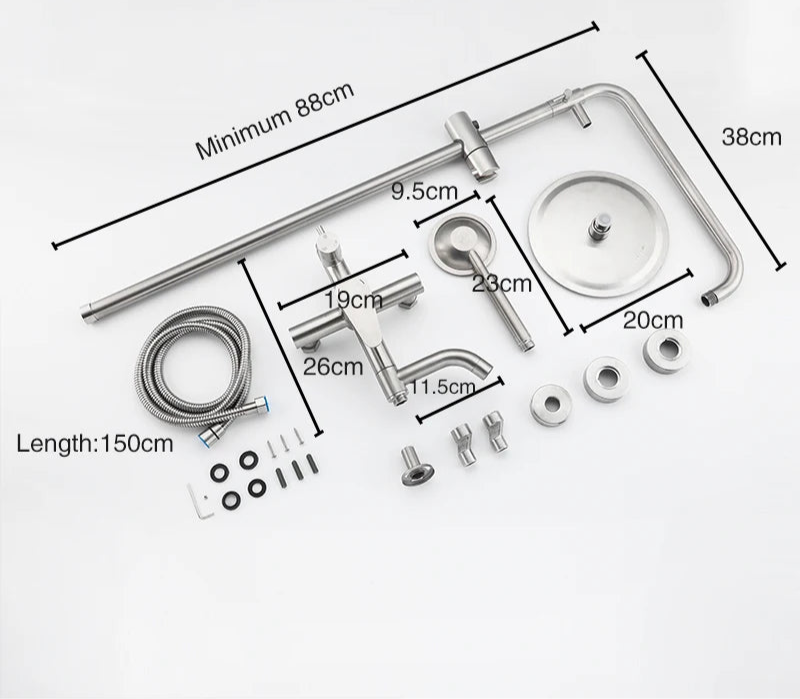 ShowerEase Stainless Steel Shower Faucet