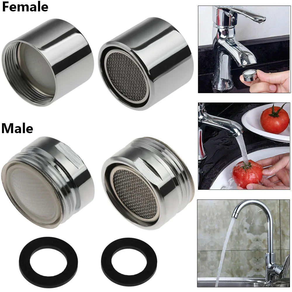ShowerEase Water Saving Tap Aerator – Chrome Finish, Brass Nozzle, 18-28mm