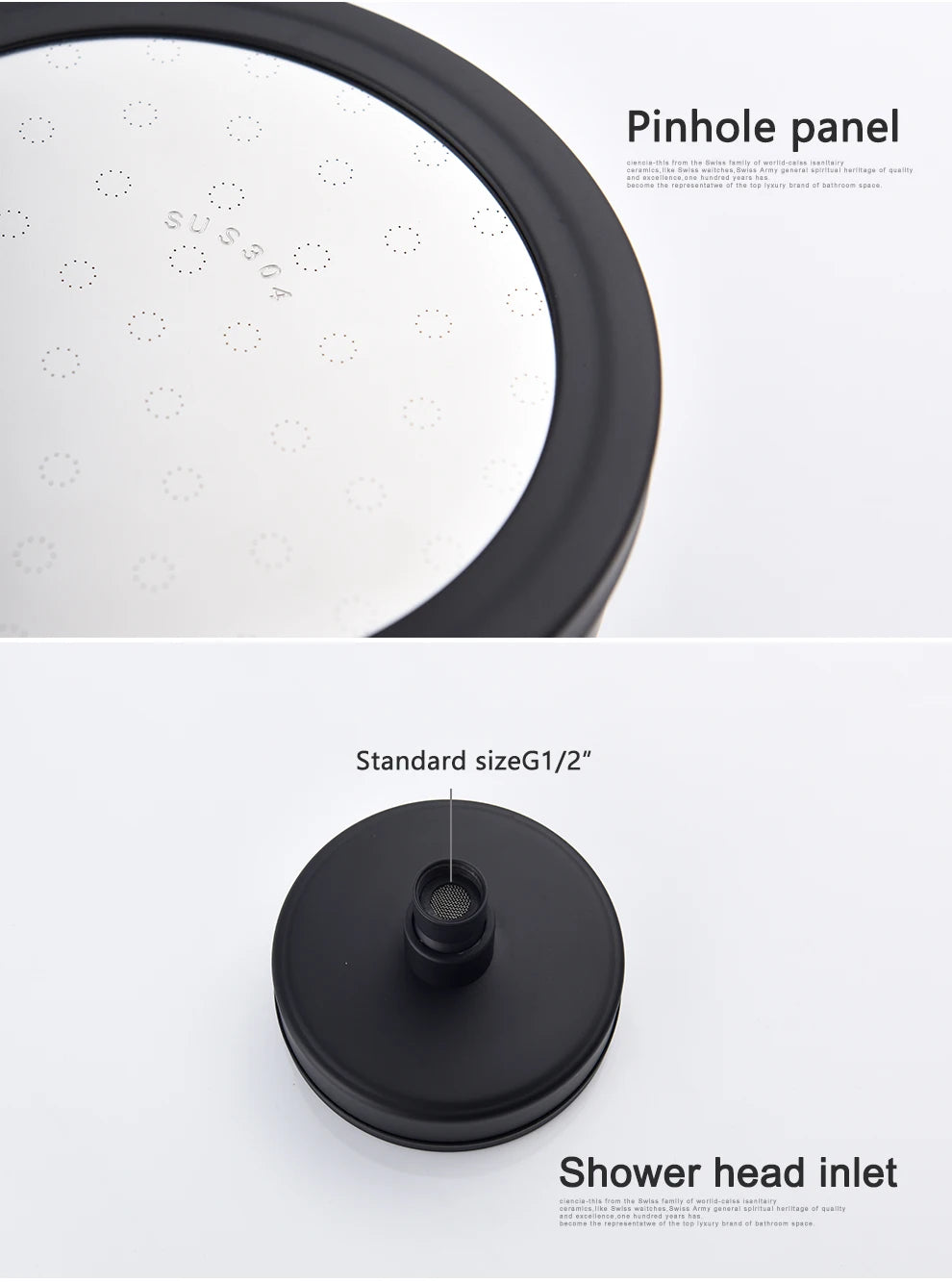 ShowerEase Stainless Steel Fixed / Handled Shower Head