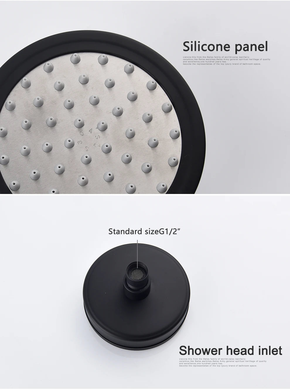 ShowerEase Stainless Steel Fixed / Handled Shower Head