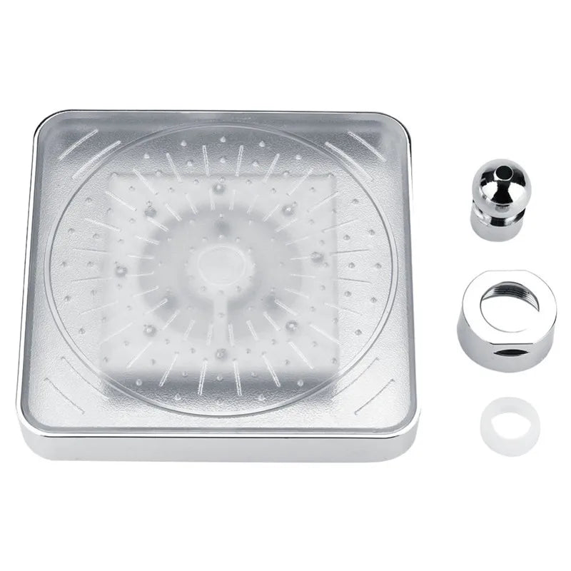 ShowerEase Square LED Shower Head Bathroom Rainfall
