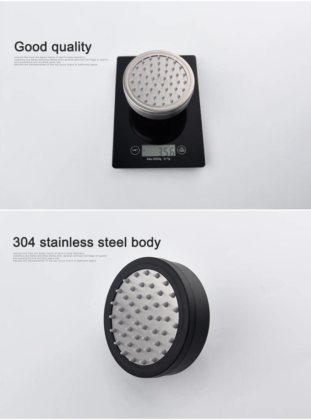 ShowerEase Stainless Steel Fixed / Handled Shower Head