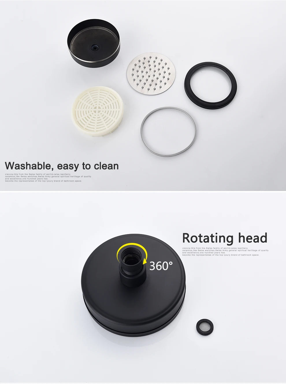 ShowerEase Stainless Steel Fixed / Handled Shower Head