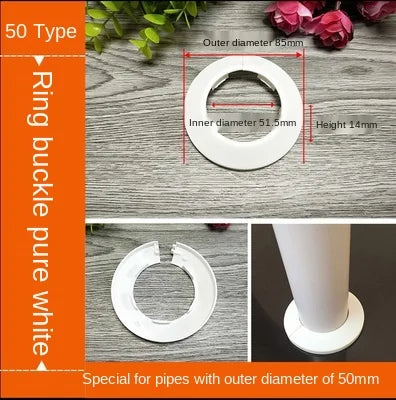 ShowerEase Round 4-Point Faucet Cover Plate – Decorative Wall Hole Cover