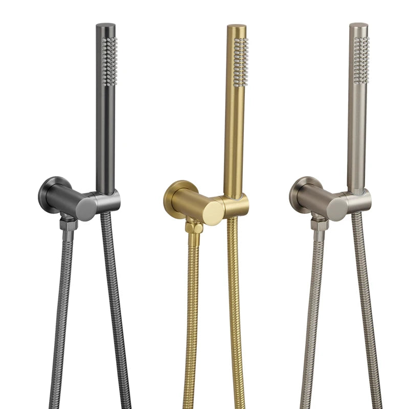 ShowerEase Solid Brass Hand Shower Kit – Wall Mount Sprayer Set with Hose