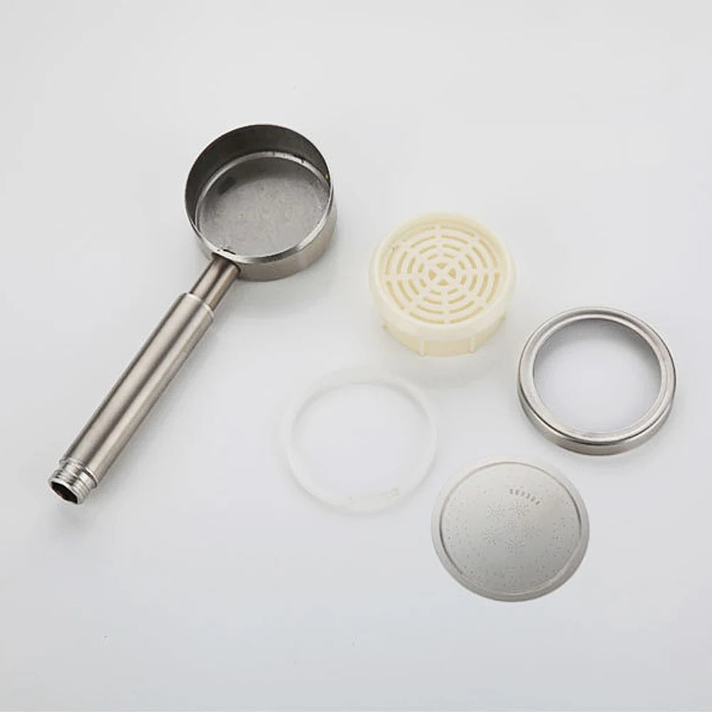 ShowerEase Stainless Steel Handheld Shower Set: Head, Holder & Hose