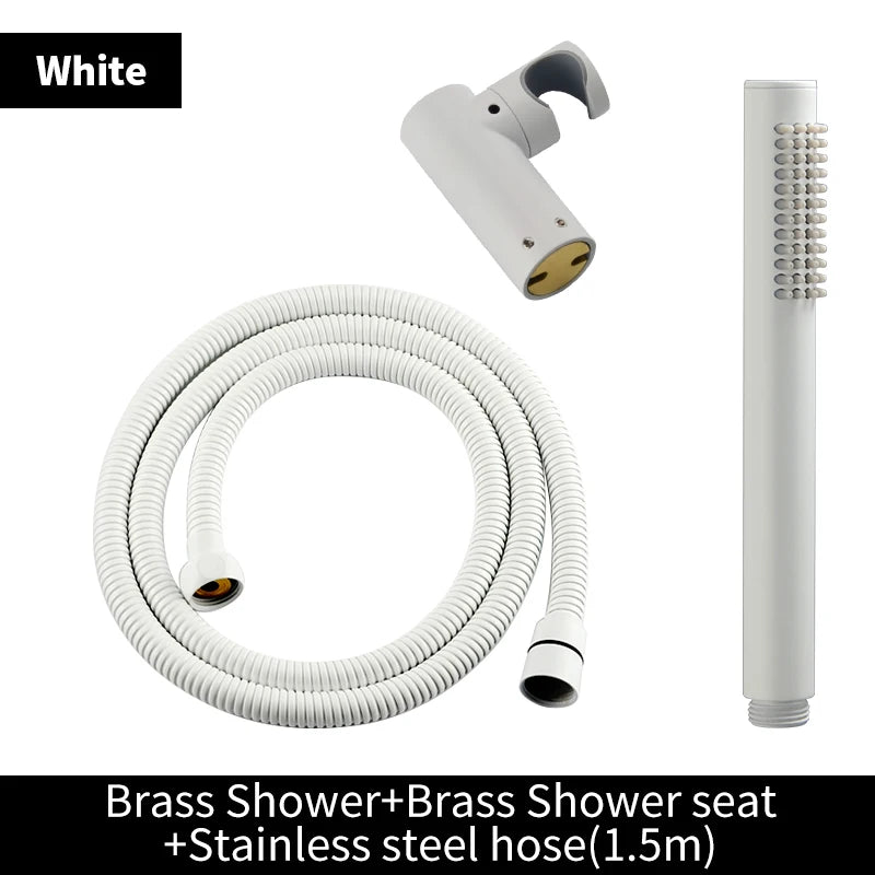 ShowerEase Solid Brass Hand Shower Kit – Wall Mount Sprayer Set with Hose