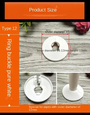 ShowerEase Round 4-Point Faucet Cover Plate – Decorative Wall Hole Cover