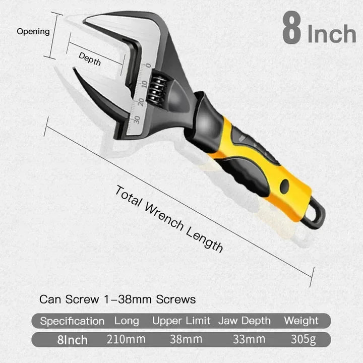ShowerEase Stainless Steel Adjustable Wrench