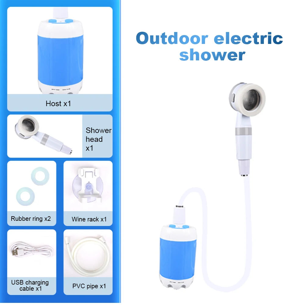 ShowerEase Portable Electric Shower Set - Handheld, USB Rechargeable
