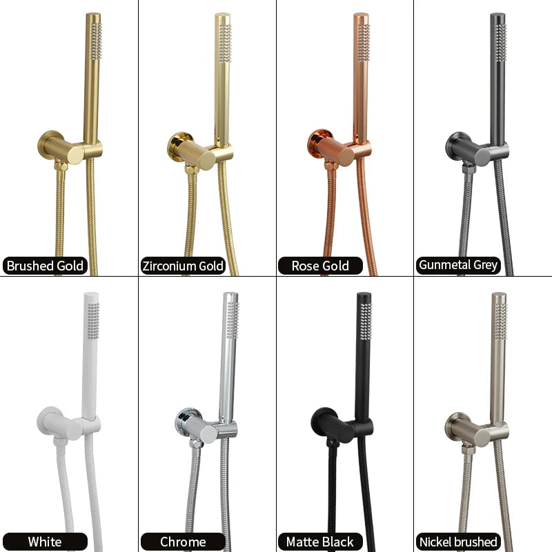 ShowerEase Solid Brass Hand Shower Kit – Wall Mount Sprayer Set with Hose