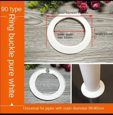 ShowerEase Round 4-Point Faucet Cover Plate – Decorative Wall Hole Cover
