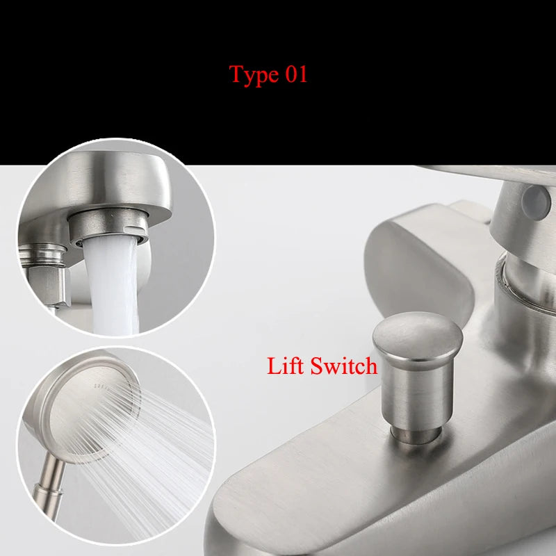 ShowerEase Wall Mounted Shower Faucet with Rotary or Pull-Up Diverter