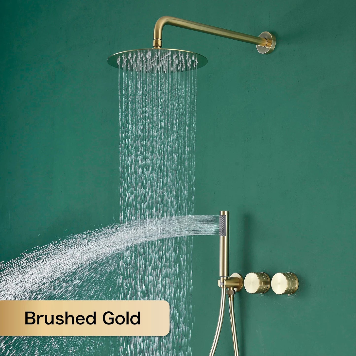 ShowerEase Luxury Gun Brass Shower System – Dual Handle Design