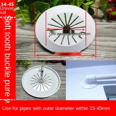 ShowerEase Round 4-Point Faucet Cover Plate – Decorative Wall Hole Cover