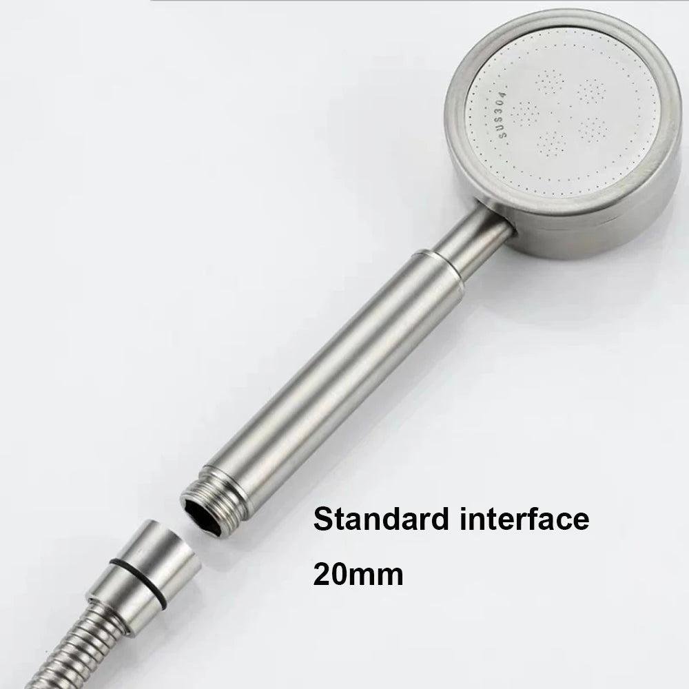 ShowerEase Stainless Steel Handheld Shower Set: Head, Holder & Hose