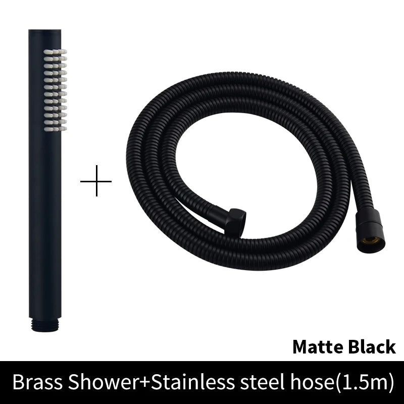 ShowerEase Solid Brass Hand Shower Kit – Wall Mount Sprayer Set with Hose