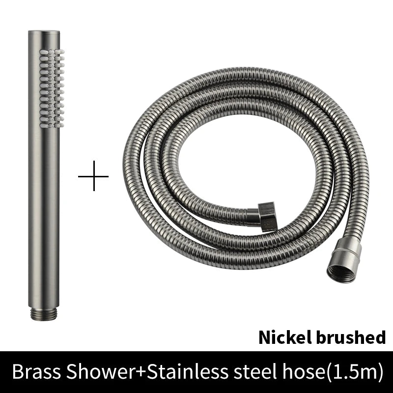 ShowerEase Solid Brass Hand Shower Kit – Wall Mount Sprayer Set with Hose