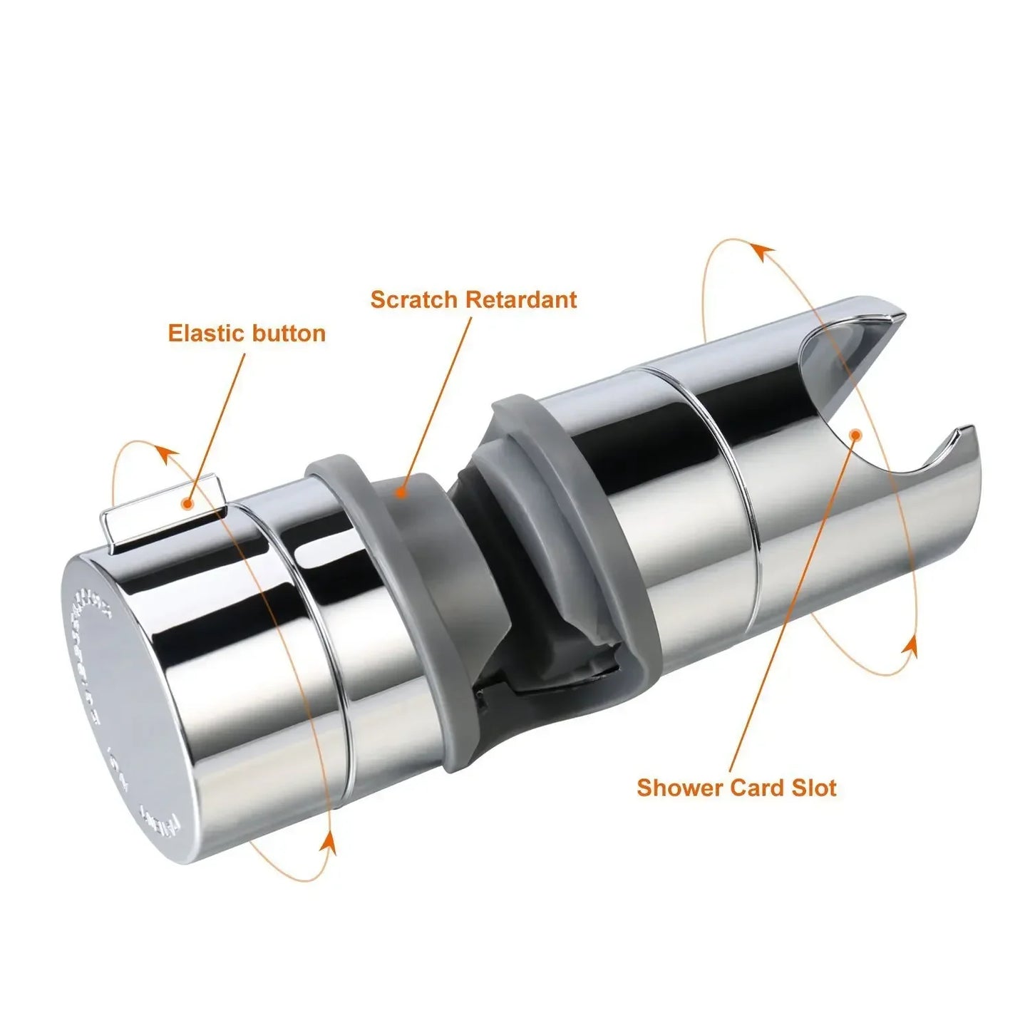ShowerEase 360° Rotating Adjustable Shower Head Holder for Slide Bars
