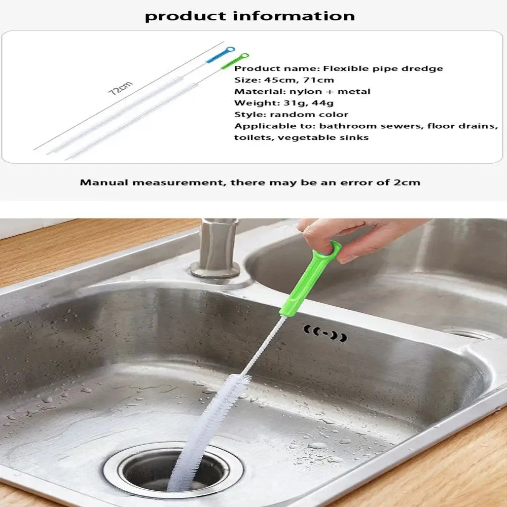 ShowerEase Pipe Dredging Brush for Bathroom & Sink Cleaning