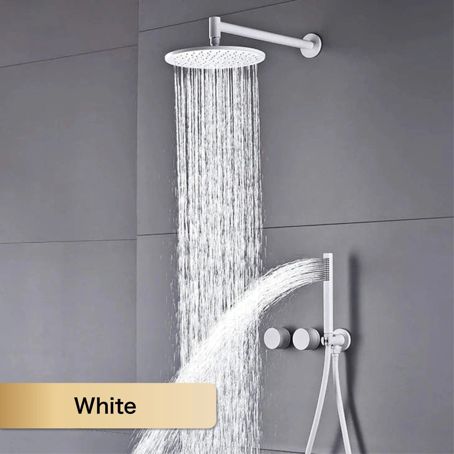 ShowerEase Luxury Gun Brass Shower System – Dual Handle Design
