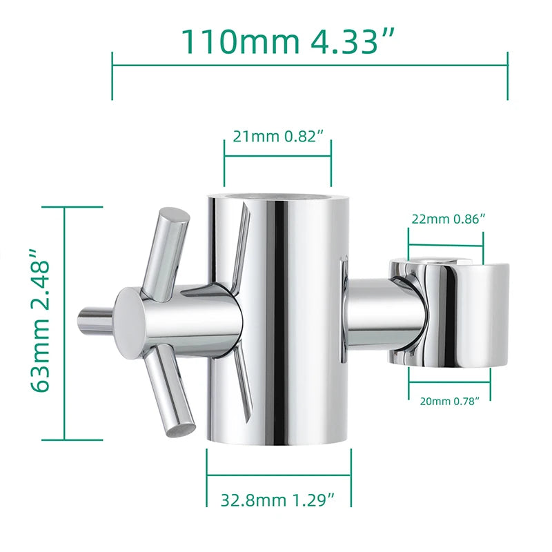 ShowerEase Adjustable Shower Head Holder Bracket for 20-25mm Slide Rod