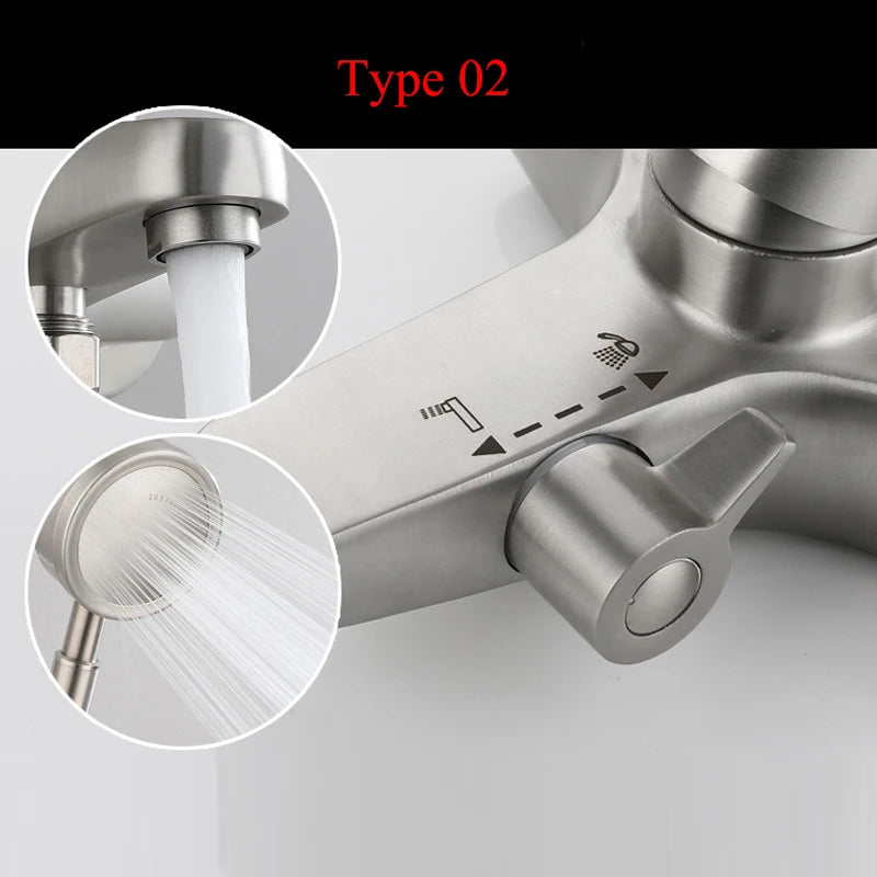 ShowerEase Wall Mounted Shower Faucet with Rotary or Pull-Up Diverter