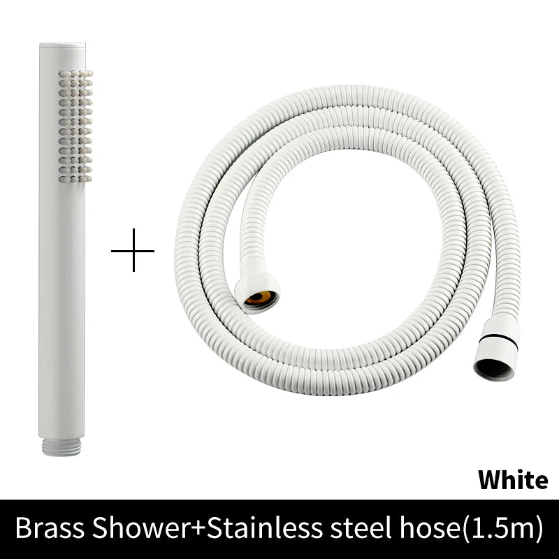 ShowerEase Solid Brass Hand Shower Kit – Wall Mount Sprayer Set with Hose