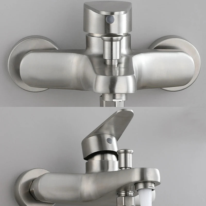 ShowerEase Wall Mounted Shower Faucet with Rotary or Pull-Up Diverter