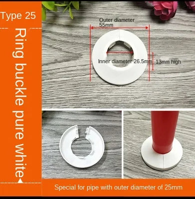 ShowerEase Round 4-Point Faucet Cover Plate – Decorative Wall Hole Cover