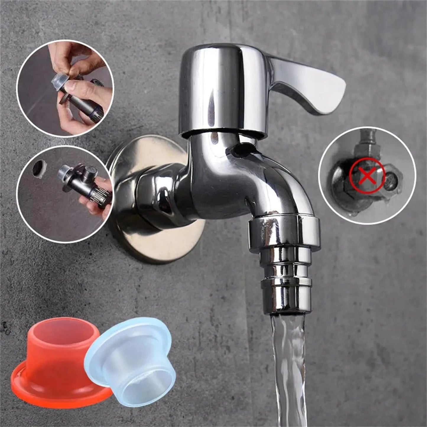 ShowerEase Faucet Leak-proof Silicone Sealing Gasket - 10-100pcs