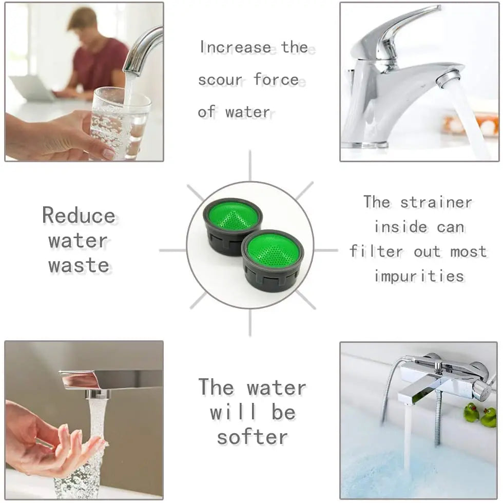 ShowerEase Universal Faucet Aerator Flow Restrictor - Water Saving