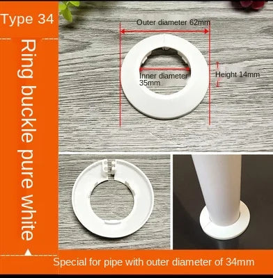 ShowerEase Round 4-Point Faucet Cover Plate – Decorative Wall Hole Cover