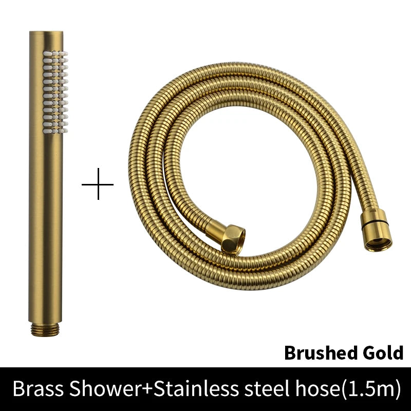 ShowerEase Solid Brass Hand Shower Kit – Wall Mount Sprayer Set with Hose