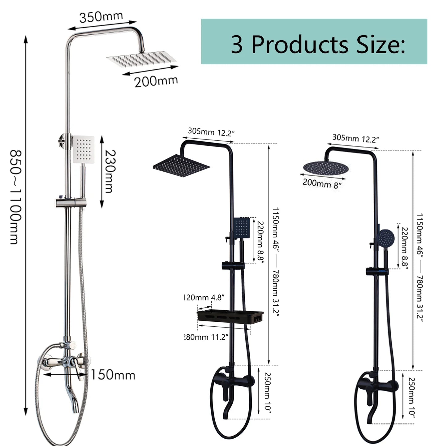 ShowerEase Shower Faucet Set