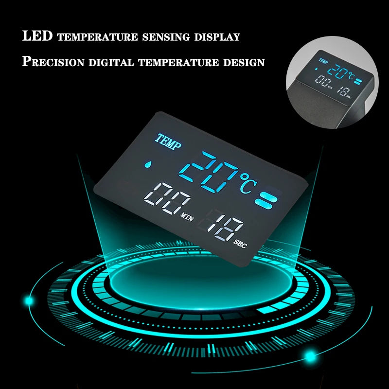 ShowerEase Smart Digital Display Basin Faucet with LED Temperature Sensing