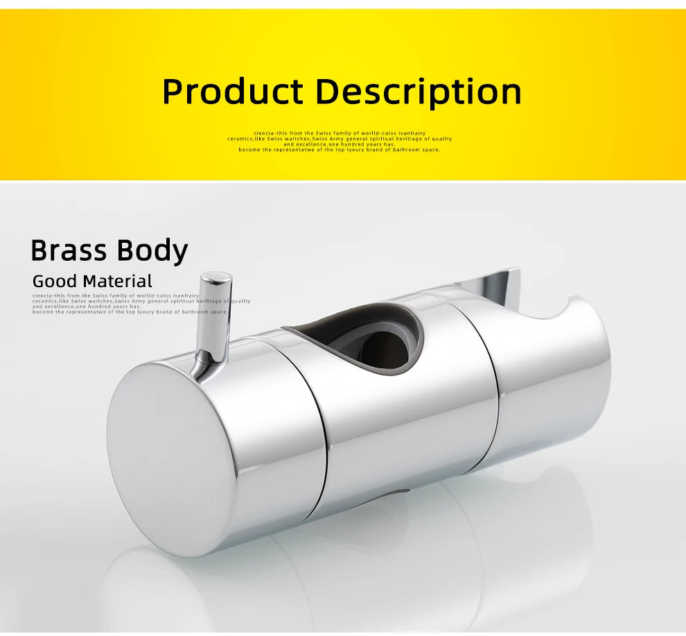 ShowerEase Adjustable Shower Head Holder Bracket for 20-25mm Slide Rod