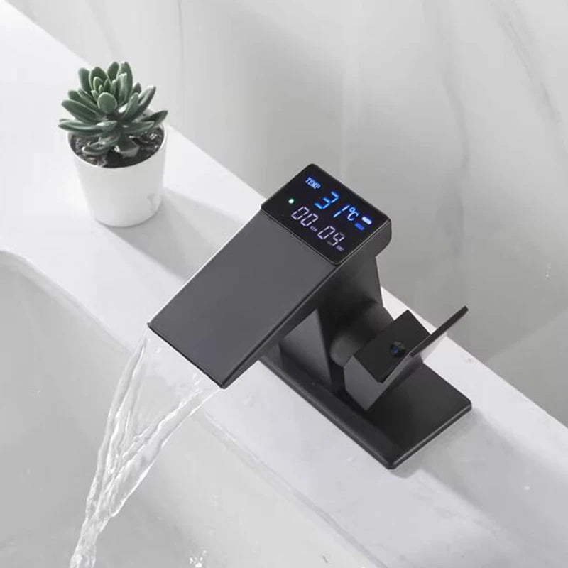 ShowerEase Smart Digital Display Basin Faucet with LED Temperature Sensing