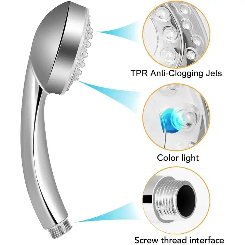 ShowerEase 7 Colors Changing LED Handheld Shower Head