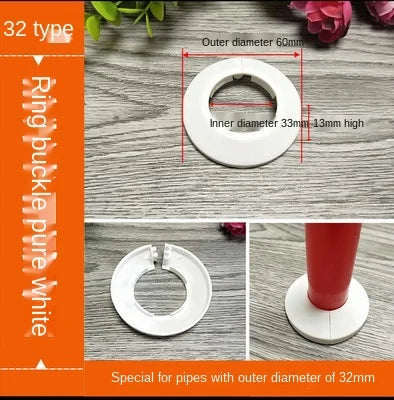 ShowerEase Round 4-Point Faucet Cover Plate – Decorative Wall Hole Cover