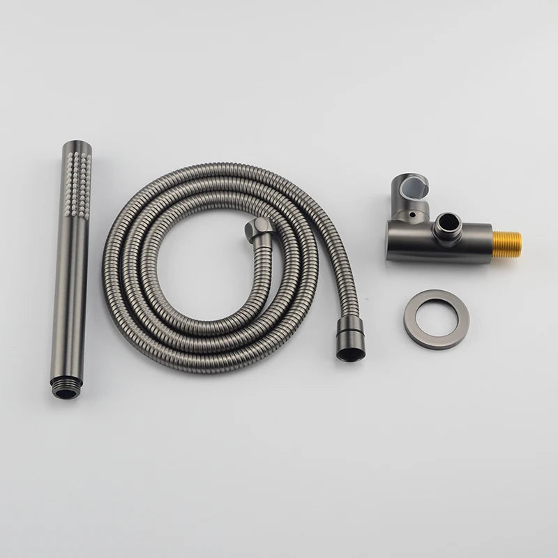 ShowerEase Solid Brass Hand Shower Kit – Wall Mount Sprayer Set with Hose