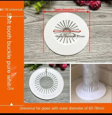 ShowerEase Round 4-Point Faucet Cover Plate – Decorative Wall Hole Cover