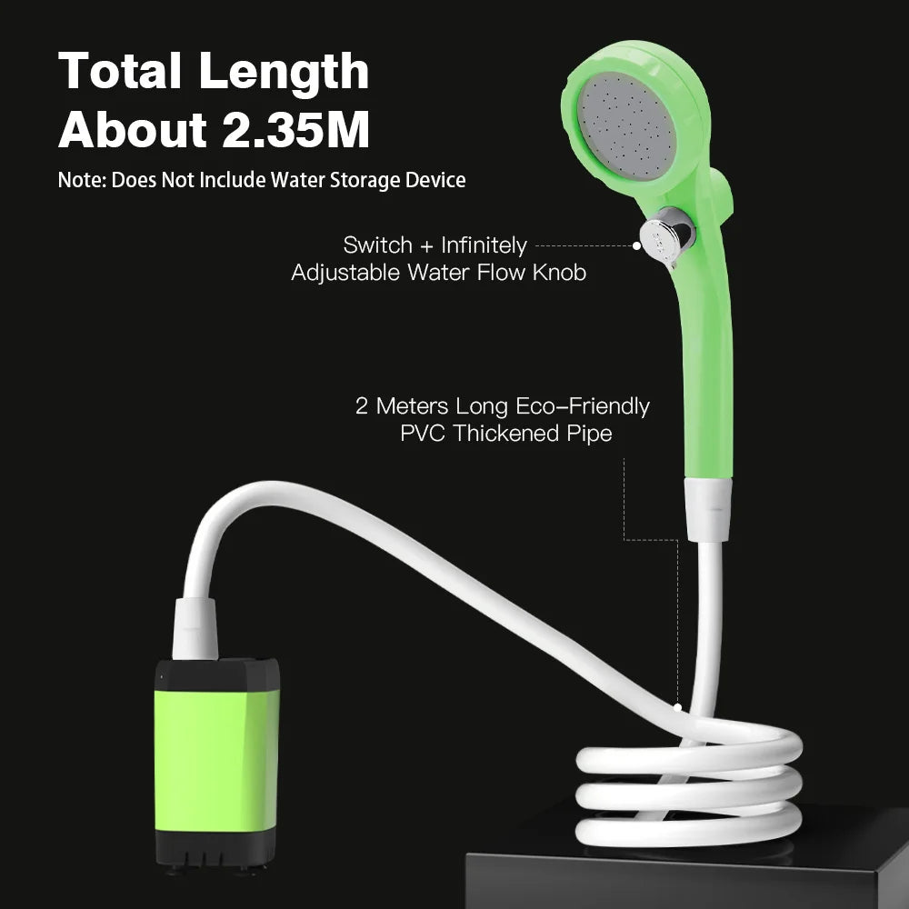 ShowerEase Portable Camping Shower Pump – Digital Display