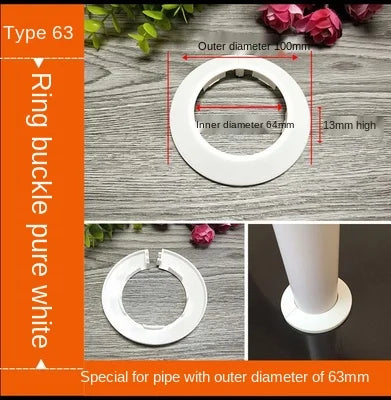 ShowerEase Round 4-Point Faucet Cover Plate – Decorative Wall Hole Cover