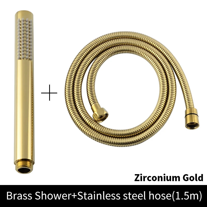 ShowerEase Solid Brass Hand Shower Kit – Wall Mount Sprayer Set with Hose