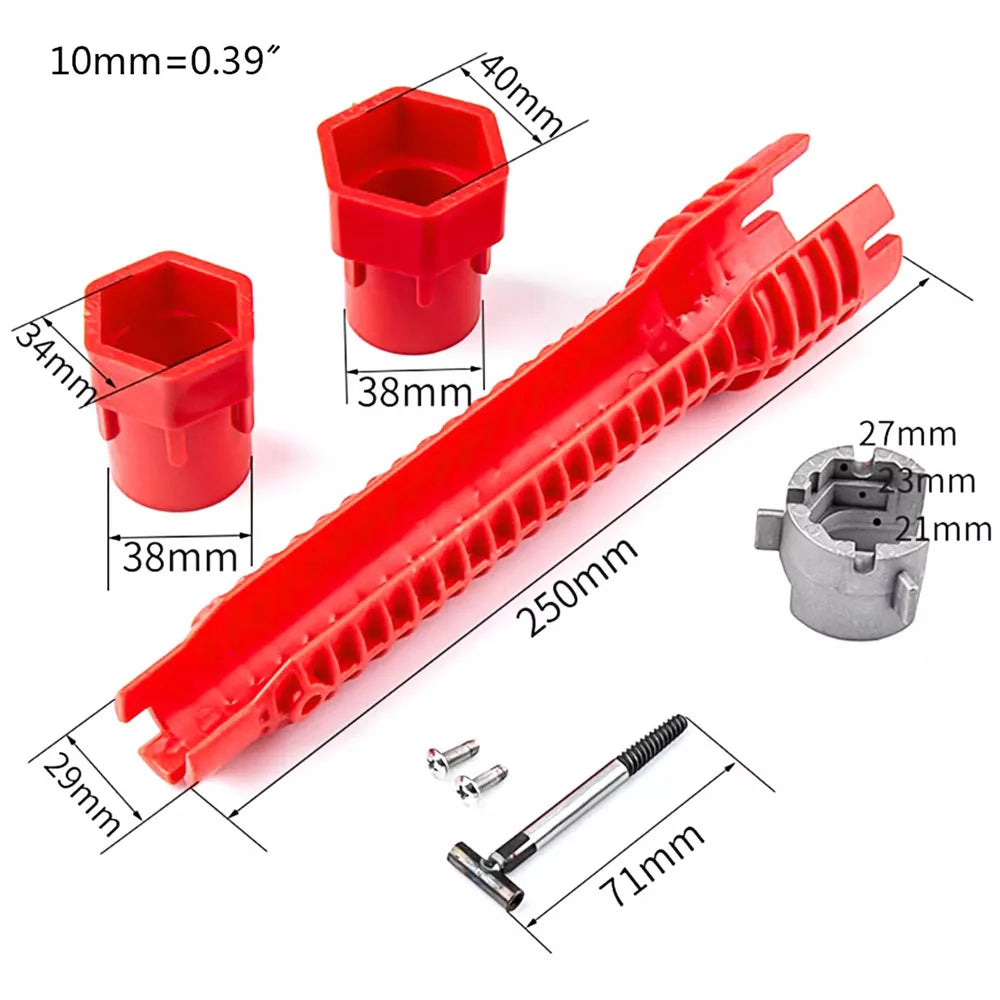 ShowerEase Portable 8 In 1 Flume Wrench